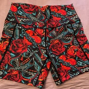 Constantly Varied Gear Red and Black Athletic Shorts